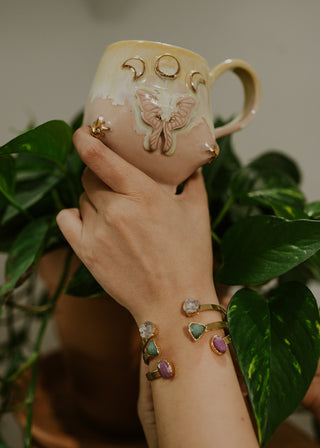 The Custom Gemstone Cuff Bracelet