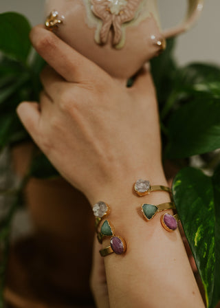 The Custom Gemstone Cuff Bracelet