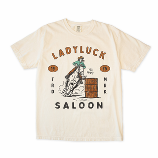 Lady Luck Saloon Tee in Ivory