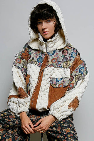 Oversize Floral Quilted Jacket