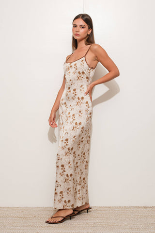 Blurred Floral Maxi Dress