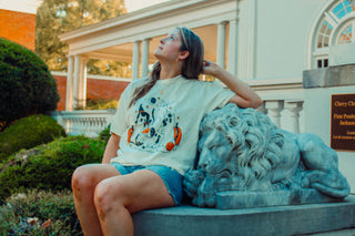 Spooky Black Cats Oversized Shirt in Mustard
