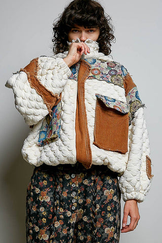 Oversize Floral Quilted Jacket