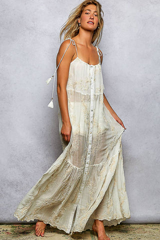 Tassel Woven Maxi Dress