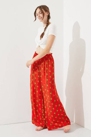 High Waist Floral Pants