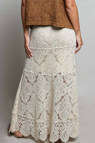 Crochet Knit Maxi Skirt