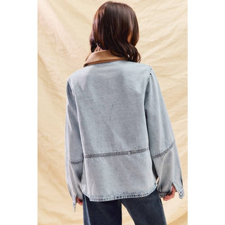 Vintage Acid Washed Denim Shacket