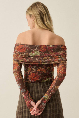Mesh Off-Shoulder Bodysuit