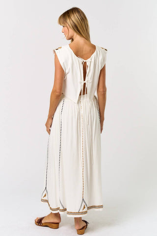 Boho Embroidered Crop Top & Maxi Set