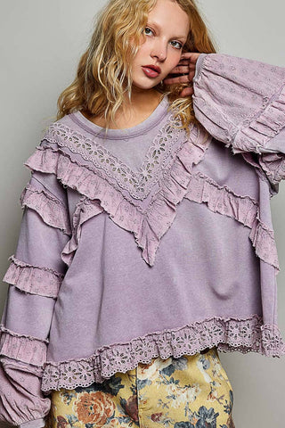 French Terry Vintage Knit Top