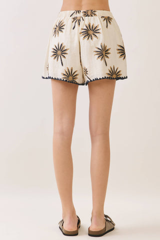 Palm Tree Embroidered Neutral Set