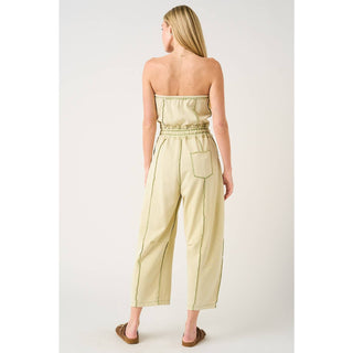 Barrel Leg Jumpsuit in Matcha