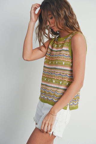 Geo Knit Top