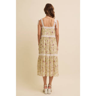 Floral Pleated Midi Dress