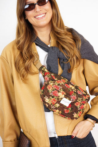 Floral Jacquard Fanny Pack