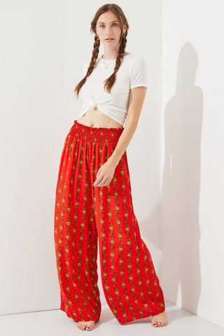 High Waist Floral Pants