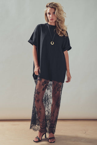 Mixed-Media T-Shirt Dress