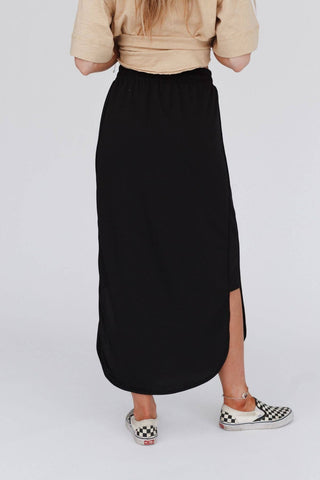 So Comfy Drawstring Maxi Skirt