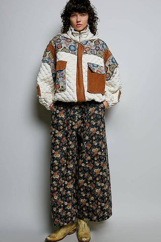 Oversize Floral Quilted Jacket