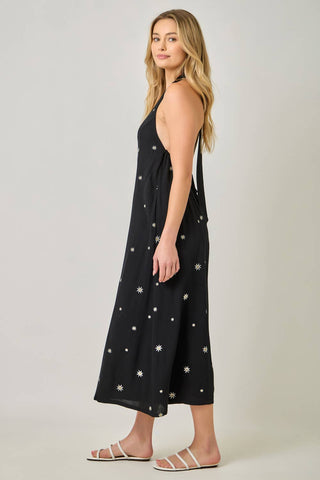 Embroidered Culotte Jumpsuit