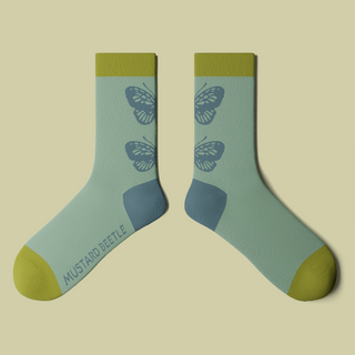 Butterfly Crew Socks
