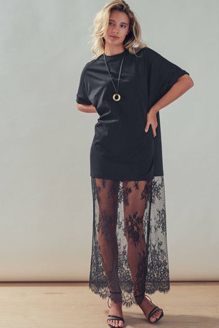 Mixed-Media T-Shirt Dress