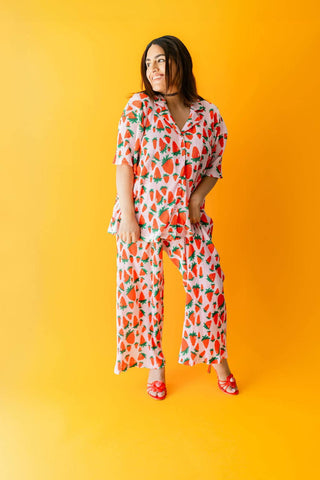 Strawberry Fields Plisse Pant Set