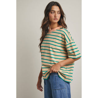 Striped Boxy Knit Tee