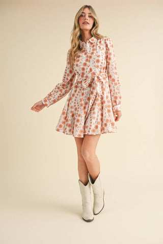 Floral Flared Mini Dress