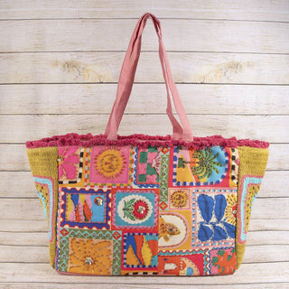 Folk Art Fringe Tote Bag