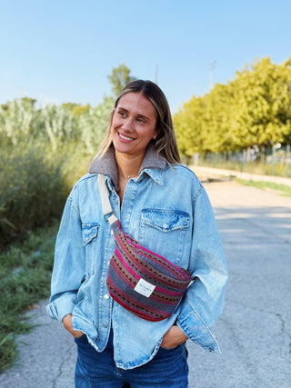 Striped Jacquard Fanny Pack
