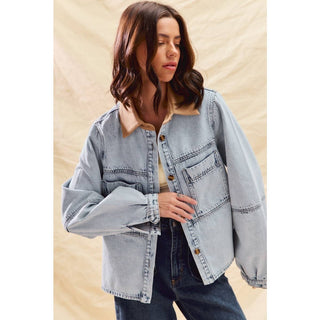 Vintage Acid Washed Denim Shacket