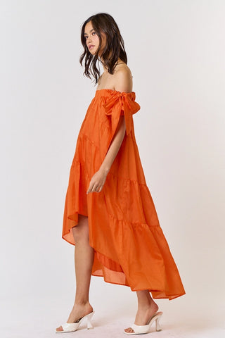 Orange High Low Dress