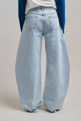 Architectural Horseshoe Barrel Jeans