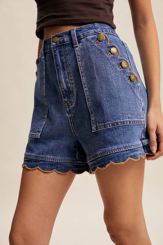 Scallop Drift Denim Set