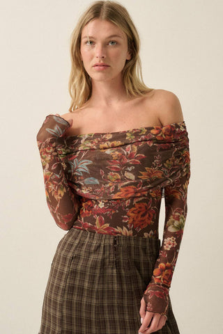 Mesh Off-Shoulder Bodysuit