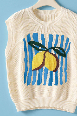 Lemon Graphic Knit Vest