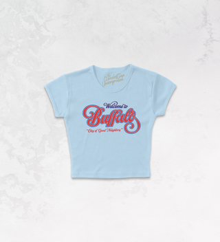Vintage Baby Tee in Baby Blue