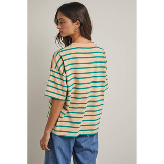 Striped Boxy Knit Tee