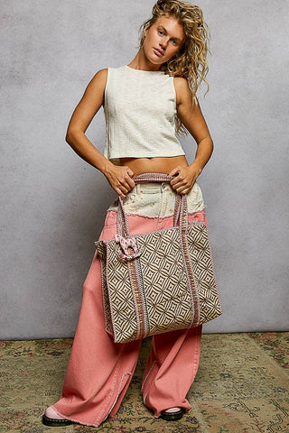 Bohemian Quilted Tote Bag