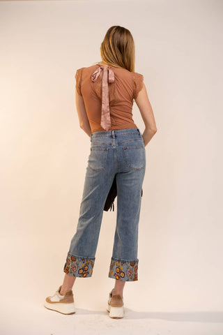 Mesh & Lace Bodysuit in Terra Cotta