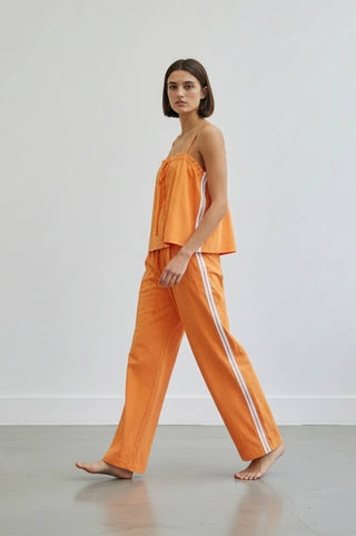 Solid Cotton Cami & Wide-Leg Pant Set