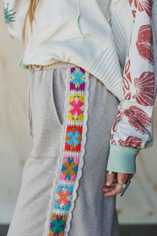Love Seeker Crochet Panel Pants
