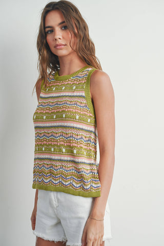 Geo Knit Top