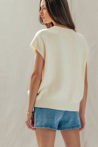 Lemon Graphic Knit Vest