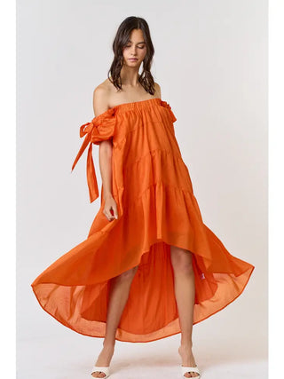 Orange High Low Dress