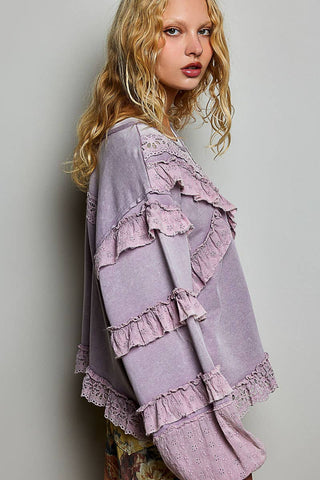 French Terry Vintage Knit Top