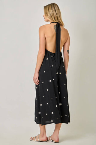 Embroidered Culotte Jumpsuit