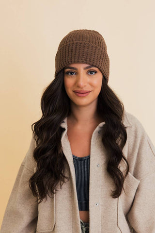 Toasty Waffle Beanie in Mocha