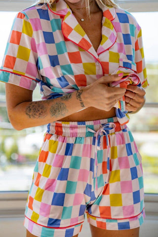 Multicolored Checker Pajamas